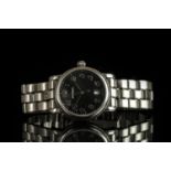 BEING SOLD WITHOUT RESERVE, GENTLEMANS MONT BLANC MEISTERSTUCK, MODEL 7072, round, black dial with