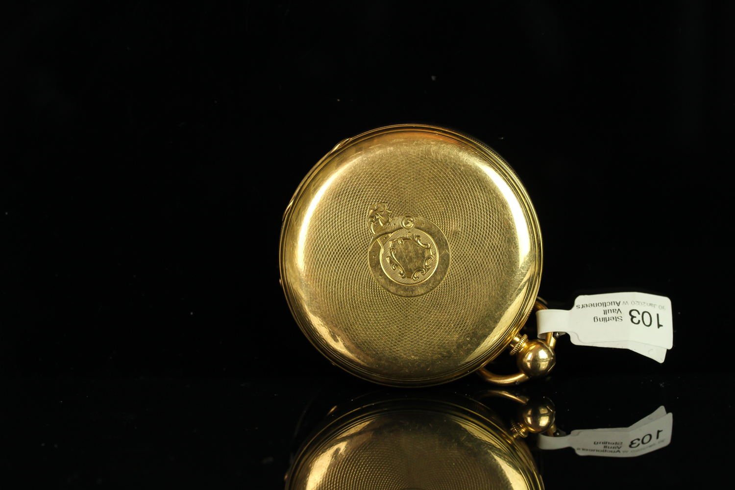 MARKS AND COTTON 18CT POCKET WATCH, gilt dial with roman numerals, subsidiary second dial, 42mm gold - Image 2 of 2