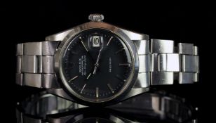 GENTLEMANS ROLEX AIRKING,MODEL 5700,CIRCA 1972,SN 332...,round, black dial with silver hands, silver