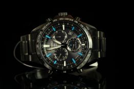 GENTLEMANS SEIKO ASTRON CHRONGRAPH , GPS SOLAR, MODEL 471580,round, black dial with illuminated