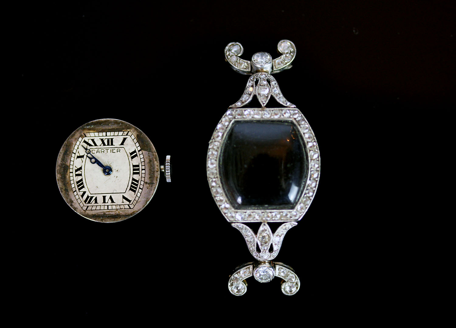 VINTAGE CARTIER, PARIS DIAMOND SET COCKTAIL WATCH - Image 2 of 5