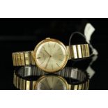 GENTLEMENS PATEK PHILIPPE CALATRAVA 18CT GOLD WRISTWATCH REF. 2591, circular silver brushed dial