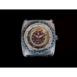 GENTLEMANS RARE FAVRE -LEUBA BATHY 50 VINTAGE DIVERS WATCH,round, two tone dial with illuminated