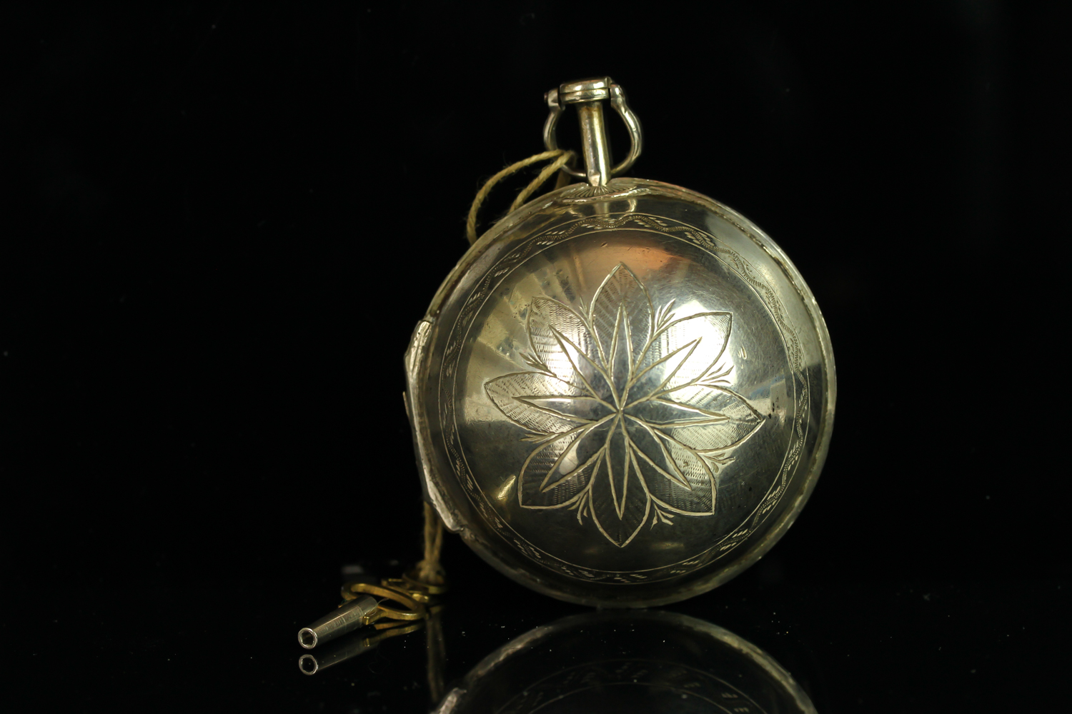 RARE 18TH CENTURY ALEX MICHELSON PASCAL LONDON EARLY VERGE MOVEMENT POCKETWATCH,double cased, - Image 3 of 4