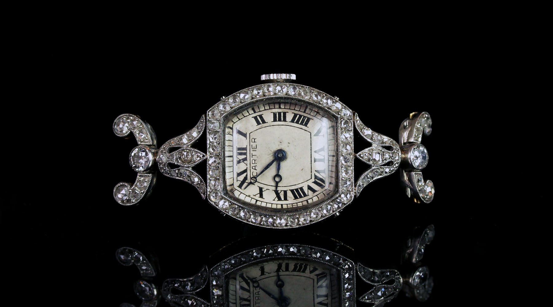 VINTAGE CARTIER, PARIS DIAMOND SET COCKTAIL WATCH