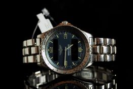 GENTLEMENS BREITLING CHRONOSPACE ANALOG/DIGITAL WRISTWATCH W/ BOX PAPERS & SPARE LINKS REF. A56012.