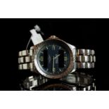 GENTLEMENS BREITLING CHRONOSPACE ANALOG/DIGITAL WRISTWATCH W/ BOX PAPERS & SPARE LINKS REF. A56012.