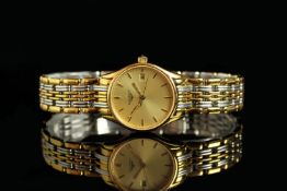 *TO BE SOLD WITHOUT RESERVE* LADIES LONGINES BI COLOUR WRISTWATCH, circular gold dial with gold hour