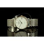 GENTLEMANS IWC 2814453, round, silver dial and hands, silver baton markers,date aperture at 3 o