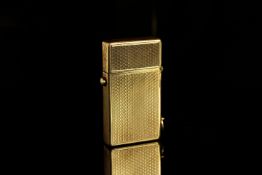 VINTAGE 9CT GOLD LIGHTER CIRCA 1916, 9ct gold lighter, 60x33.5x10mm, no flame or spark currently