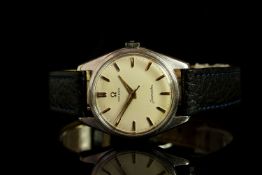 GENTLEMENS OMEGA SEAMASTER WRISTWATCH REF. 2996, circular cream dial with gold hour markers and