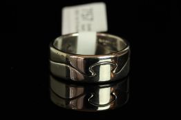 Georg Jensen 18ct white gold Fusion Rings, interlocking, signed Georg Jensen, stamped Denmark 750