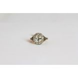 Georgian Diamond ring, old cut centre diamond approximately 1.87ct, total diamond weight