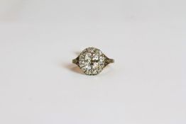 Georgian Diamond ring, old cut centre diamond approximately 1.87ct, total diamond weight