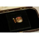 Antique Stuart Crystal Clasp, depicting a coat of arms, width approximately 1.8cm, comes with a