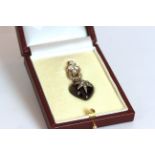 Georgian Diamond set heart pendant, set with an approximate total of 2ct diamonds, hanging black