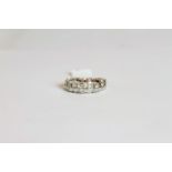 Tiffany & Co Diamond ring, set with 20 diamonds, basket weave style, stamped 18ct white gold T &