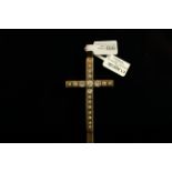 18K HEAVY CROSS SET WITH 20 BRILLIANT CUT DIAMONDS,diamonds estimated as 1.70ct total weight,total