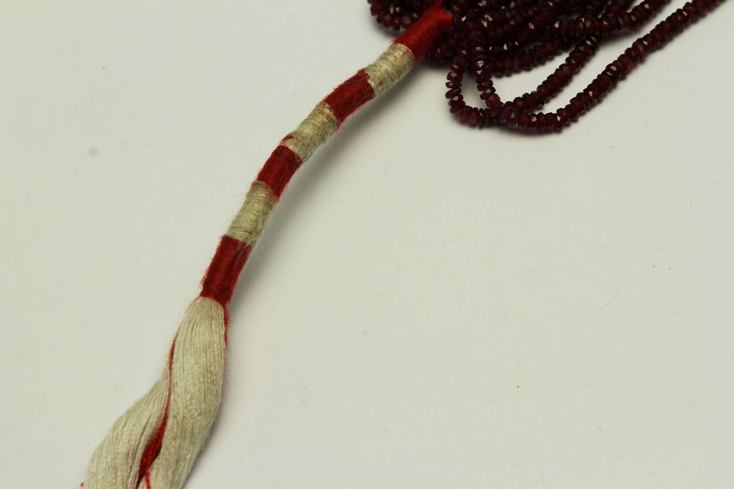 MULTI STRAND RUBY BEADS NECKLACE ESTIMATED AS 324.5CT TOTAL, - Image 2 of 3