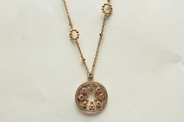 18K ROSE GOLD BOODLES CIRCUS NECKLACE , TOTAL DIAMOND WEIGHT ESTIMATED AS 2.35CT TOTAL, chain length