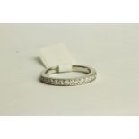 Half Eternity Ring, set with round brilliant cut diamonds total estimated approximately 0.50ct,