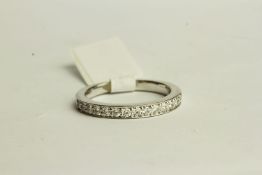 Half Eternity Ring, set with round brilliant cut diamonds total estimated approximately 0.50ct,