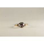 Victorian 1.14ct Natural Pink Diamond Solitaire Ring, oval rose cut diamond, accompanied by an