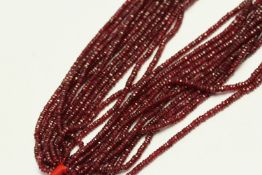 MULTI STRAND RUBY BEADS NECKLACE ESTIMATED AS 324.5CT TOTAL,