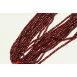 MULTI STRAND RUBY BEADS NECKLACE ESTIMATED AS 324.5CT TOTAL,