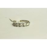 5 Stone Diamond Ring, set with 5 round brilliant cut diamonds totalling approximately 1.00ct, claw