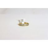 18CT SEVEN STONE HALF ETERNITY RING, TOTAL DIAMOND WEIGHT 0.50CT,stamped inside shank 0.50ct,
