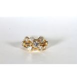 18CT YELLOW GOLD BOODLES RAINDANCE DIAMOND RING,central diamond estimated as 0.70ct, total weight of