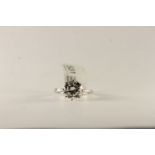 18CT WHITE GOLD ROUND BRILLIANT CUT DIAMOND RING ESTIMATED AS 2.54CT, estimated colour G and clarity