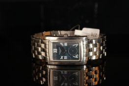 *TO BE SOLD WITHOUT RESERVE* LONGINES DRESS WATCH, REFERENCE L5 656 4, rectangular blue dial,