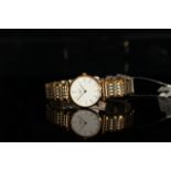 *** TO BE SOLD WITHOUT RESERVE *** LADIES LONGINES GRAND CLASSIQUE WRISTWATCH, circular white dial