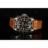 GENTLEMEN'S VINTAGE TUDOR OYSTER PRINCE SUBMARINER REF 7016/0 CIRCA 1970, Circular black dial with