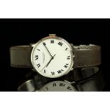 GENTLEMANS IWC 1986312, round, silver dial with black hour and minute hand, silver second hand,black