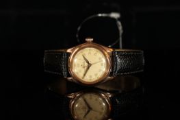 MID SIZE ROLEX OYSTER CHRONOMETRE 18CT ROSE GOLD WRISTWATCH REF.4270, circular patina dial with