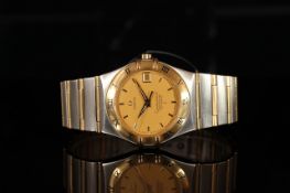 GENTLEMAN'S OMEGA CONSTELLATION CHRONOMETER 846666236 CIRCA 2008, round, champagne dial with gold