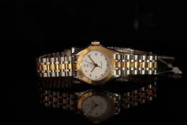 LADIES TUDOR OYSTER MONARCH REF 15823 W/BOX AND PAPERS, circular white dial gold Roman numerals,