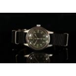 GENTLEMENS HAMILTON G.S. TROPICALIZED WRISTWATCH REF. 1 680 984, circular patina black dial with