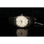 GENTLEMENS LONGINES AUTOMATIC WRISTWATCH, circular silver dial with hour markers, small seconds at 6