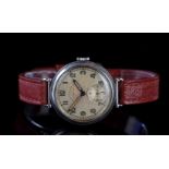 GENTLEMEN'S LONGINES/ PAGE KEEN & PAGE VINTAGE WRISTWATCH CIRCA 1920/30, circular silver dial with