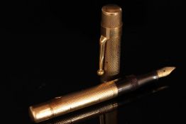 GENTLEMAN'S 9CT VINTAGE WATERMANS FOUNTAIN PEN. hallmarked, total weight 23.52gms.*** Please view