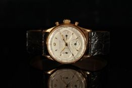 GENTLEMENS UNIVERSAL GENEVE CLIMATEPROOF COMPAX F.A.B. BRAZILIAN AIR FORCE 18CT GOLD CHRONOGRAPH