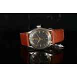 GENTLEMENS TUDOR OYSTER SHOCK RESISTING WRISTWATCH REF 7934, circular black dial with hour