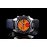 GENTLEMENS SEIKO 5 DAY DATE WRISTWATCH, circular orange dial with a day date aperture at 3m white
