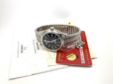 GENTLEMAN'S OMEGA DE VILLE GMT CO AXEL MODEL 45335000,comes with paperwork dated 06/2006, round,