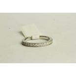 Half Eternity Ring, set with round brilliant cut diamonds total estimated approximately 0.50ct,