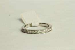 Half Eternity Ring, set with round brilliant cut diamonds total estimated approximately 0.50ct,